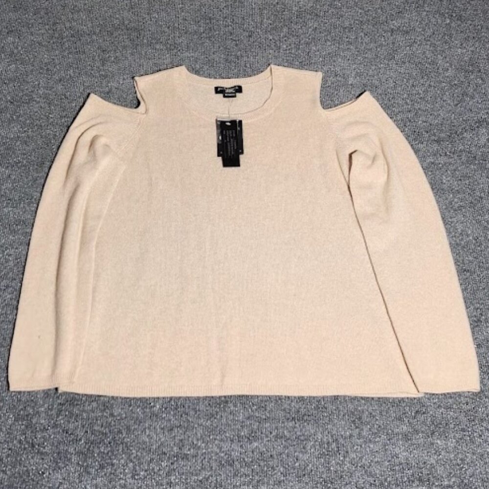 Peck & Peck Luxury Women's Cold Shoulder Cashmere Sweater in size XL